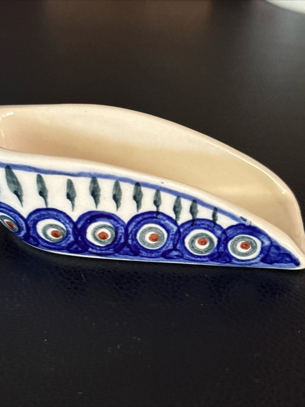 Polish Pottery Hand-Crafted Porcelain Goose Kitchen Spoon - Picture 5 of 11